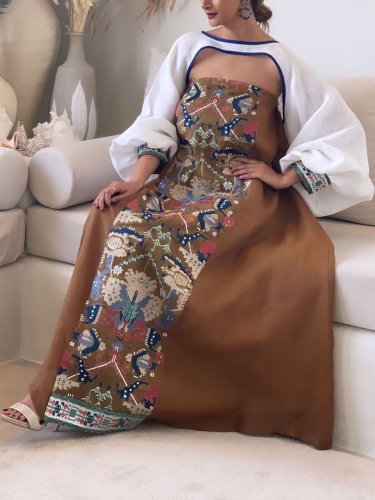 Tw-piece women pattern Ramadan dress set