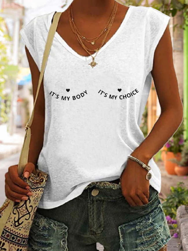 My Body, My Choice Sleeveless Casual Tank