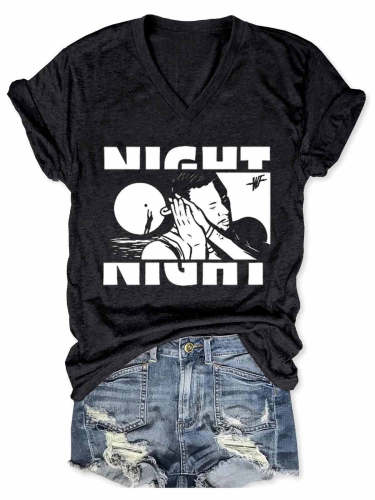 Women's Steph Curry Night Night V-Neck T-Shirt