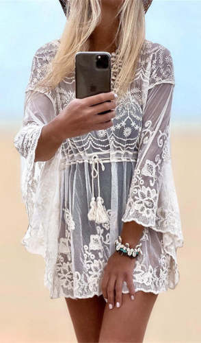 Lace See-through Cover Up