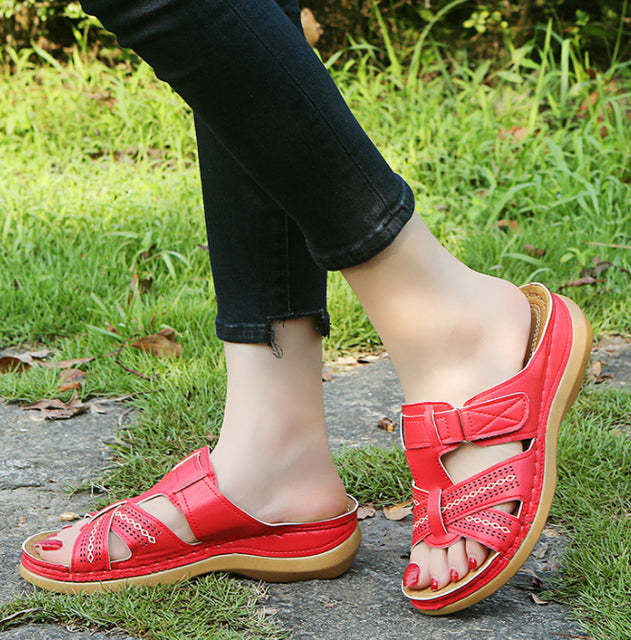 Women Casual Sandals Comfortable Soft Slippers Embroider