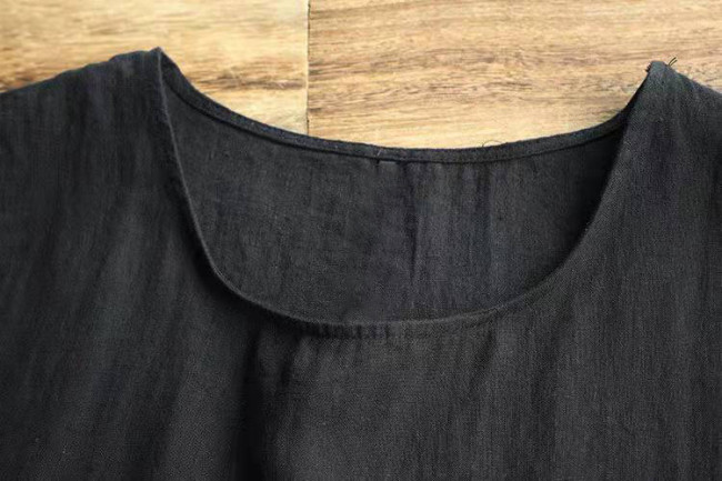 Women's Vintage Round Neck Casual Vest Linen Tank