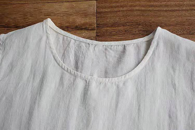 Women's Vintage Round Neck Casual Vest Linen Tank