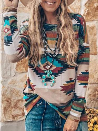 Women's Folk Bohemia Long Sleeve T-shirt