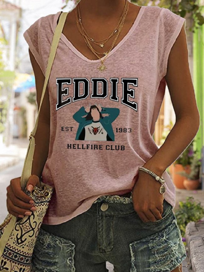 Women's Eddie Est 1983 Print Sleeveless T-Shirt