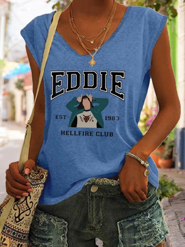 Women's Eddie Est 1983 Print Sleeveless T-Shirt
