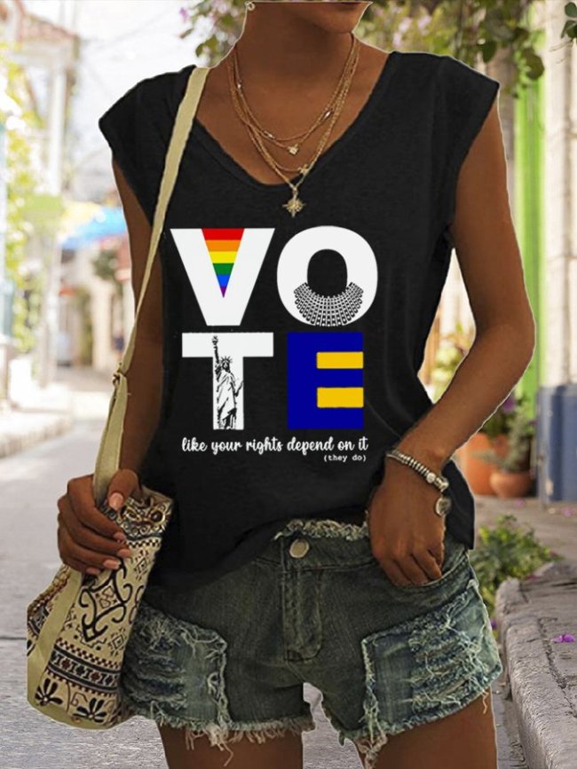 Women's Vote Choice Print Sleeveless T-Shirt