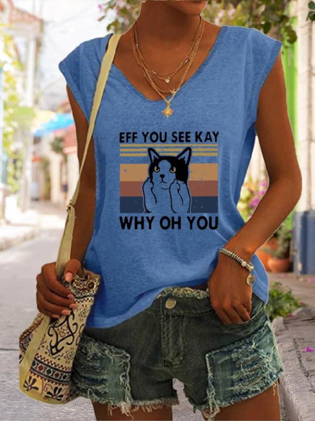 Eff You See Kay Print Women Slogan T-Shirt