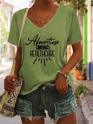 Abortion Is Healthcare Shirt Abortion Rights T Shirt, Women Right Humen Right Shirt Casual Short Sleeve T-Shirt