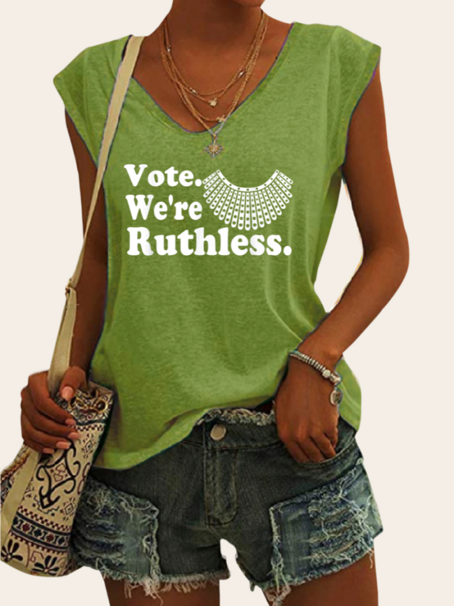 Vote .We're Ruthless. Roe 1973 Vintage Retro Shirt,Pro Choice Shirt,Pro Choice Feminist Tee, V Neck Short Sleeve T Shirt