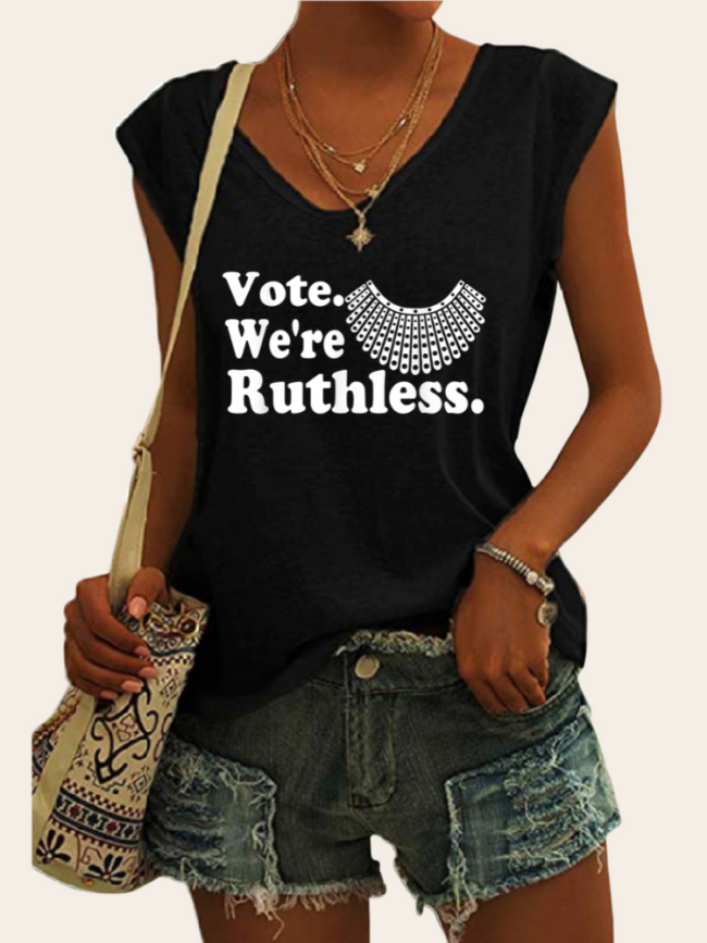 Vote .We're Ruthless. Roe 1973 Vintage Retro Shirt,Pro Choice Shirt,Pro Choice Feminist Tee, V Neck Short Sleeve T Shirt