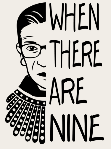 RBG Quotes When There Are Nine, Pro Choice Shirt, Womens Rights Tee, Womens Rights Shirt, Pro Choice Shirt, Feminist Shirt, V Neck Wide Cuff Women Tunic Shirt