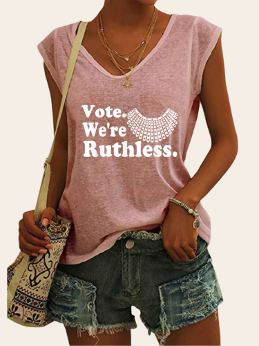 Vote .We're Ruthless. Roe 1973 Vintage Retro Shirt,Pro Choice Shirt,Pro Choice Feminist Tee, V Neck Short Sleeve T Shirt