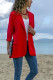 Women's Light Weight Suit Paneled Slim Fit Solid Color Long Sleeve Suit Cardigan
