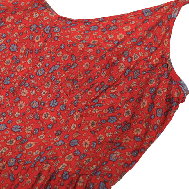 Women's Bohemian Maxi Dress V-Neck Slip Floral Beach Holiday Boho Dress