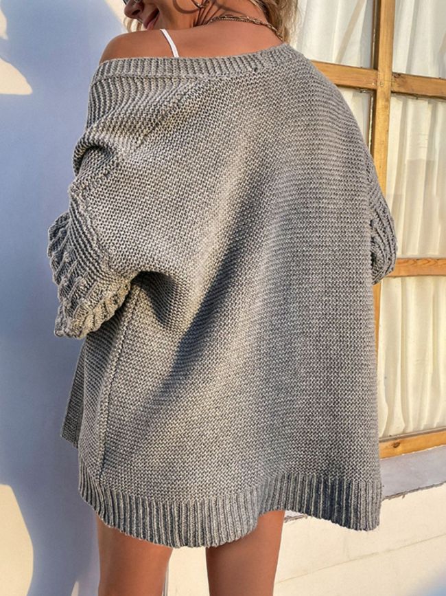Women's Sweater Cardigan Bubble Knit Open Front Cardigan