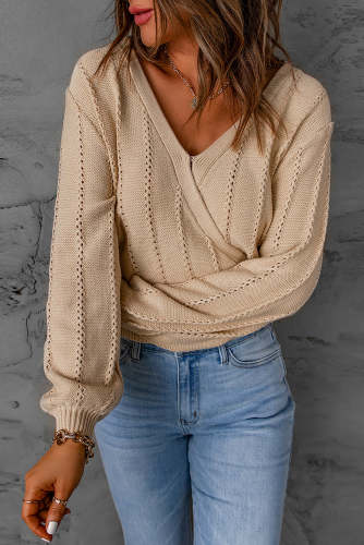 Women's Sweater Cable-Knit Long Sleeve Sweater