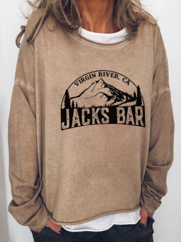 Women's River Bar Print Sweatshirt
