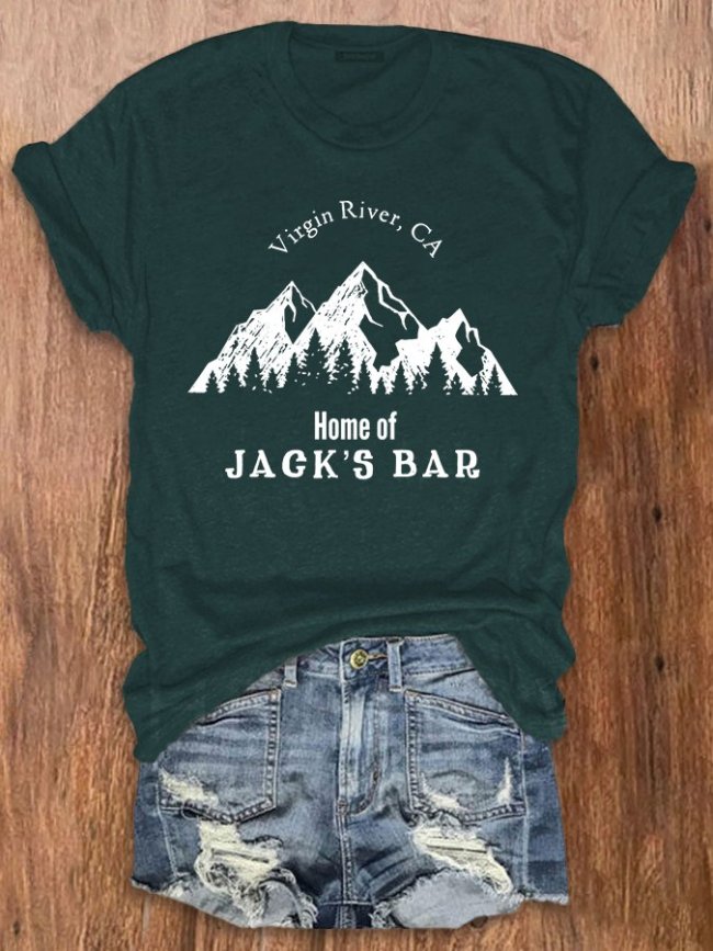 Women's Jack's Bar Print Crew Neck T-Shirt