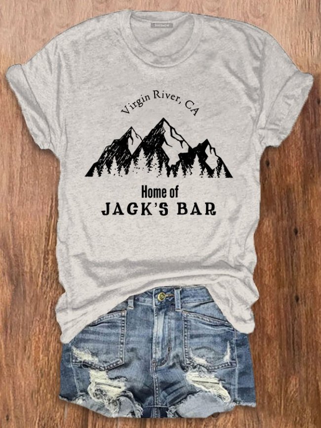 Women's Jack's Bar Print Crew Neck T-Shirt