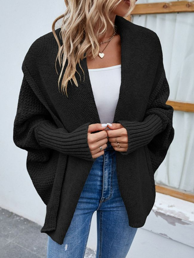 Women's Sweater Cardigan Dolman Sleeve Open Front Cardigan