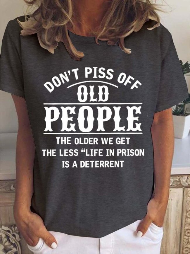 Don't Piss Off Old People Women's Short sleeve tops