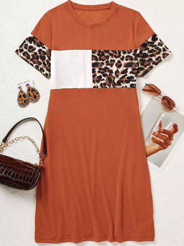 Fashion Print Short Sleeve Dress