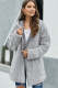 Button Front Hooded Teddy Coat