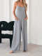 Women's Jumpsuits Casual Sling Pocket Wide-Leg Jumpsuit