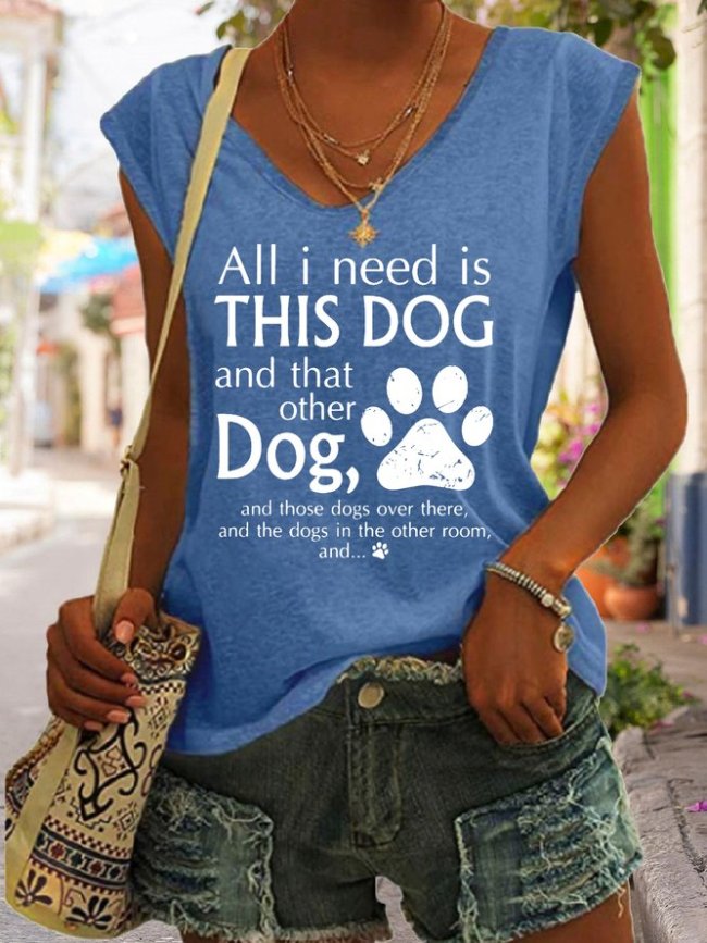 All I Need Is This Dog And That Dog Dog Lover Knit Tank