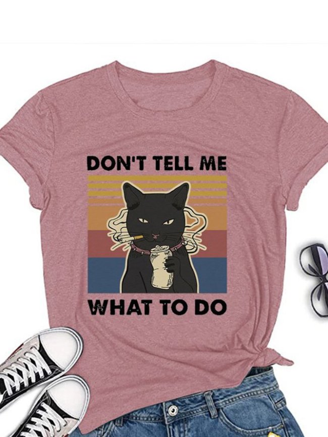 Don't Tell Me What To Do Cat Graphic Tee