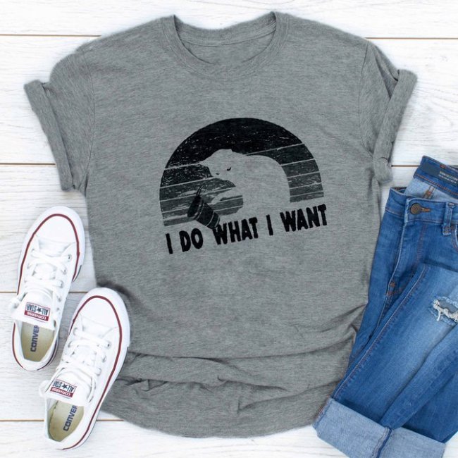 I Do What I Want Cat T-shirt