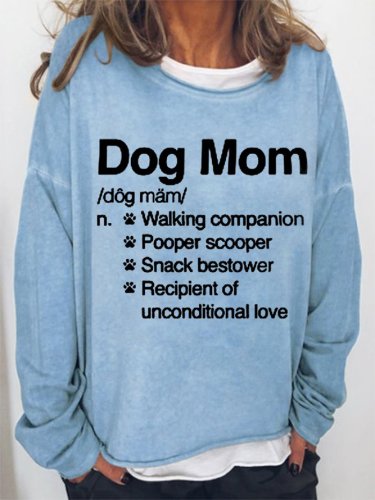 Funny Dog Mom Loosen Casual Crew Neck Sweatshirts