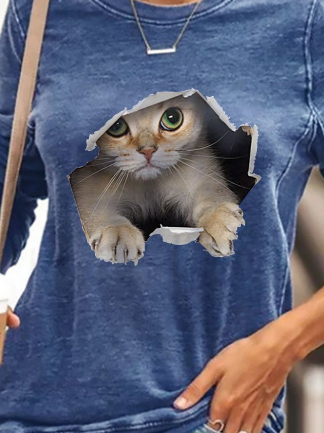 3D Cat Graphic Sweatshirts