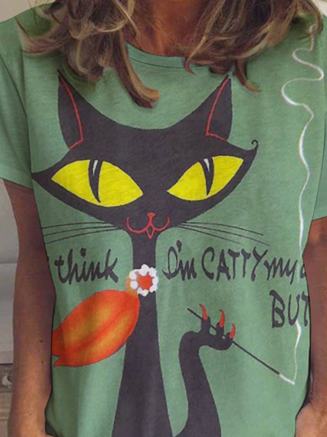 Black Cat Women's Short Sleeve T-Shirt