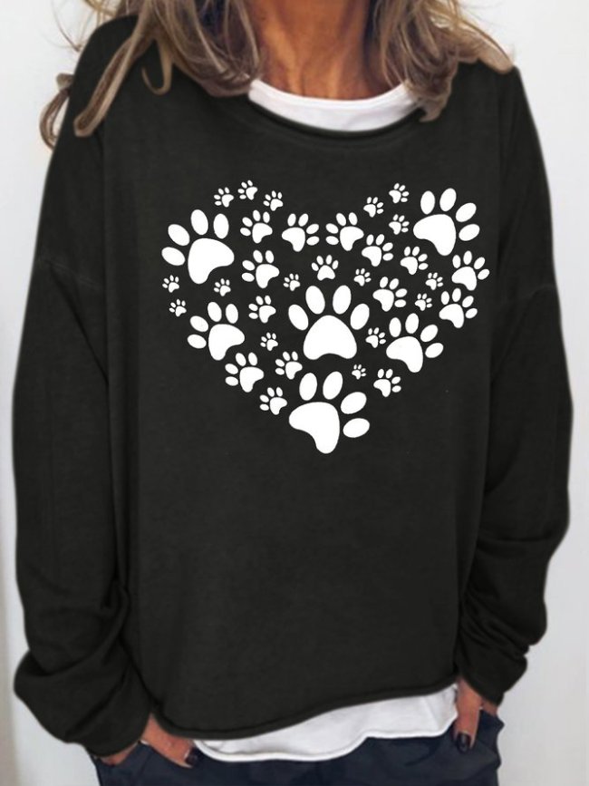 Cute Dog Paw Funny Sweatshirts