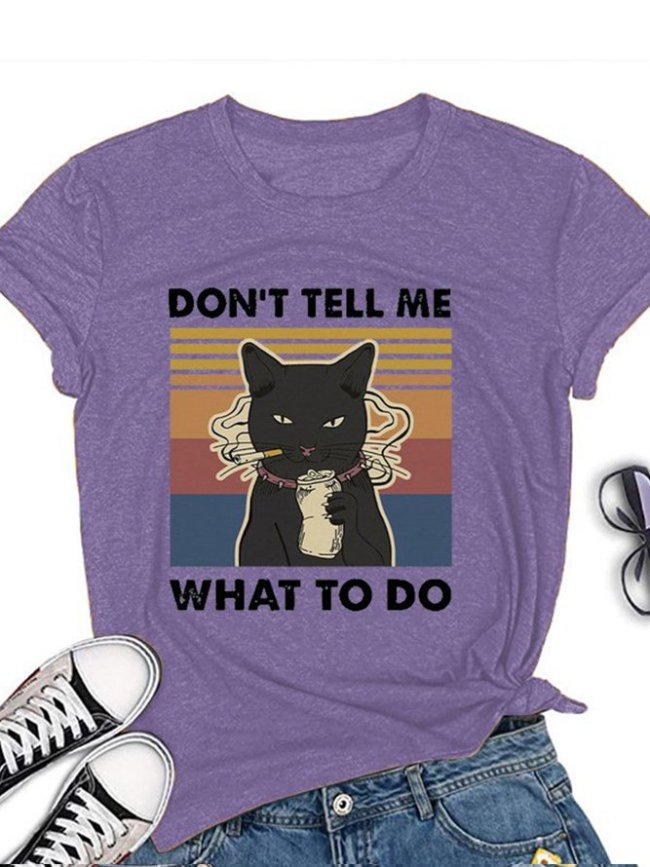 Don't Tell Me What To Do Cat Graphic Tee