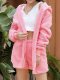 Women's Sets Plush Tank Top Shorts Hoody Casual Three Piece Set