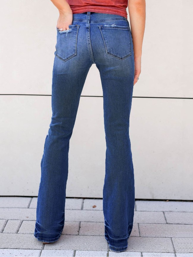 Jenny Distressed Bell Bottom Jeans