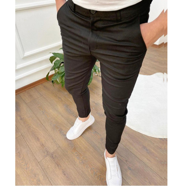 Men's Casual Pant Straight Sport Mens Pant Skinny Solid Color High Elasticity Pants