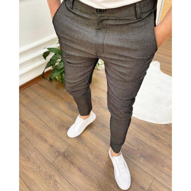 Men's Casual Pant Straight Sport Mens Pant Skinny Solid Color High Elasticity Pants