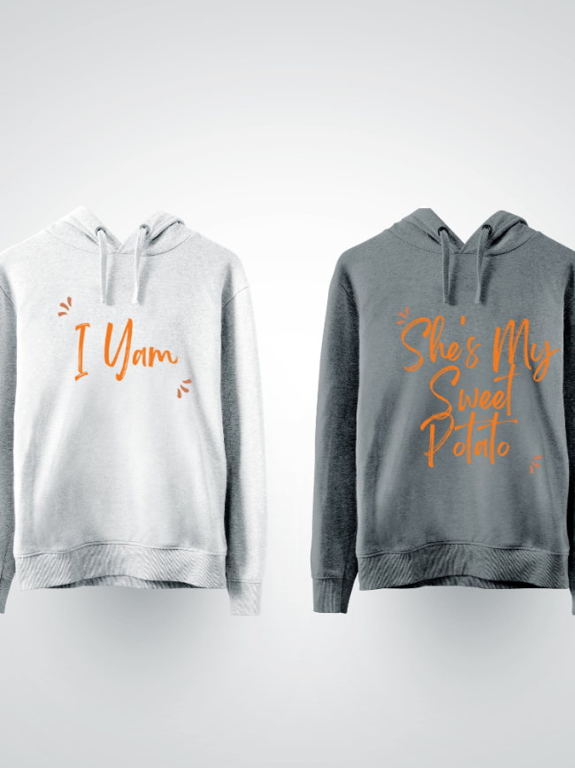 Couple's She's My Sweet Potato I Yam Set  Hoodies Sets Sweet Funny Gifts For Couple Or Lovers