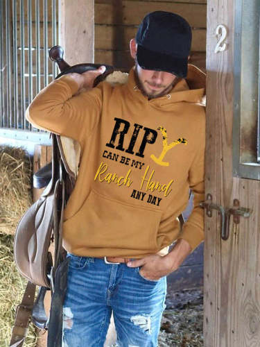 Rip Can Be My Ranch Hand And Day Graphic Mens Classic Hoodie
