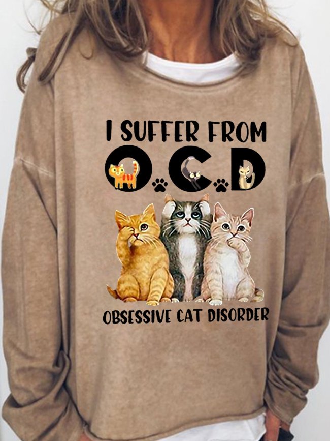 I Suffer From Ocd Obsessive Cat Disorder Women's Cats Sweatshirts