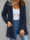 Women's Cardigan Coat Solid Color Fleece Light Weight Open Front Cardigan with Pocket 4Colors