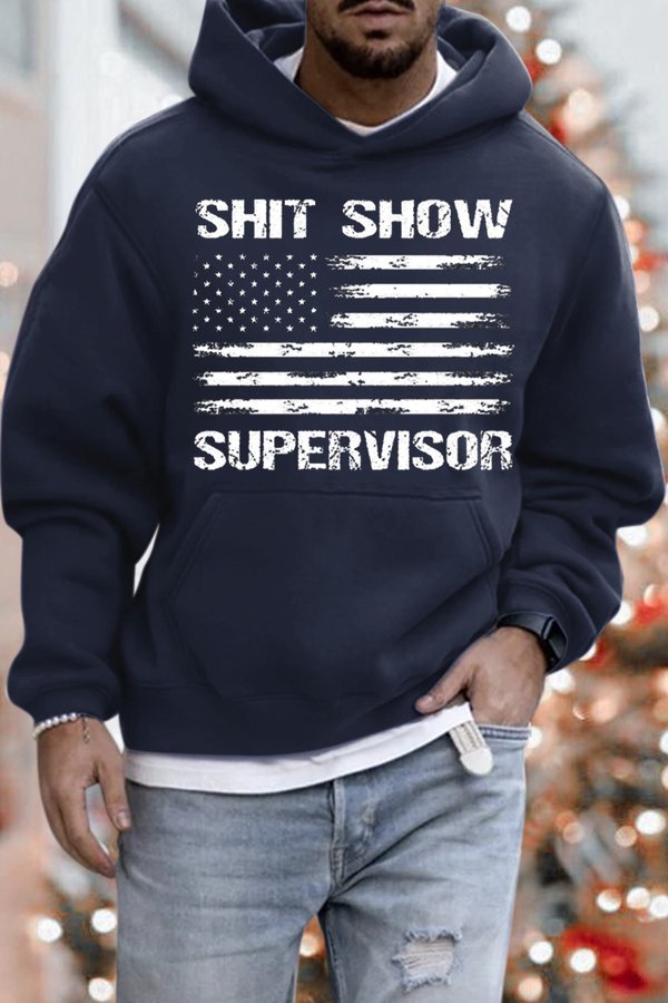 Men's Shit Show Supervisor Casual Hoodie Sweatshirt