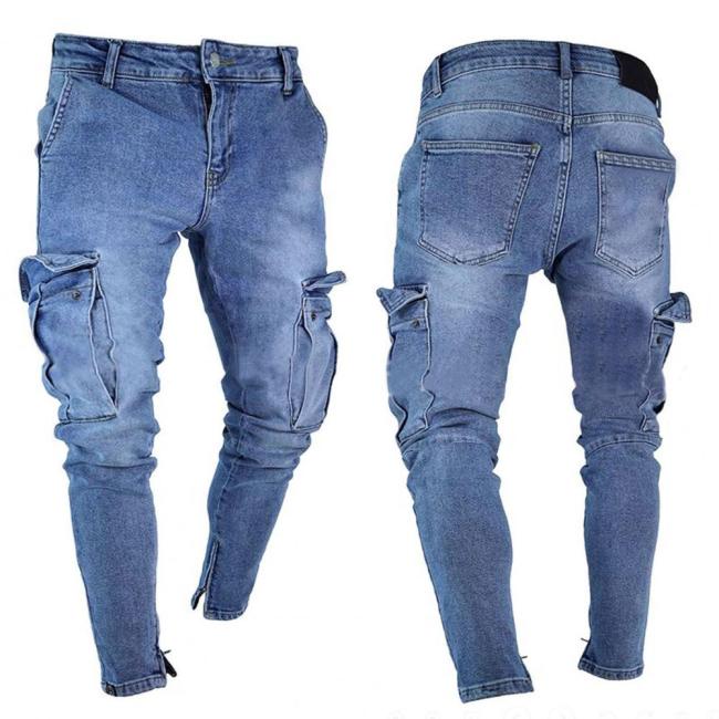 Street Guys Jeans Solid Color Bleach Mid Rise Ankle Fitted Jeans