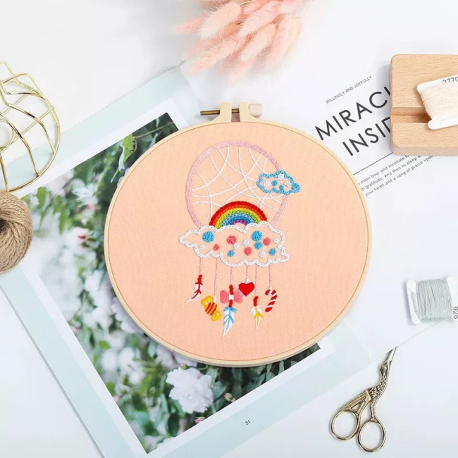 Dream Catcher DIY Hand Embroidery Kit 20cm