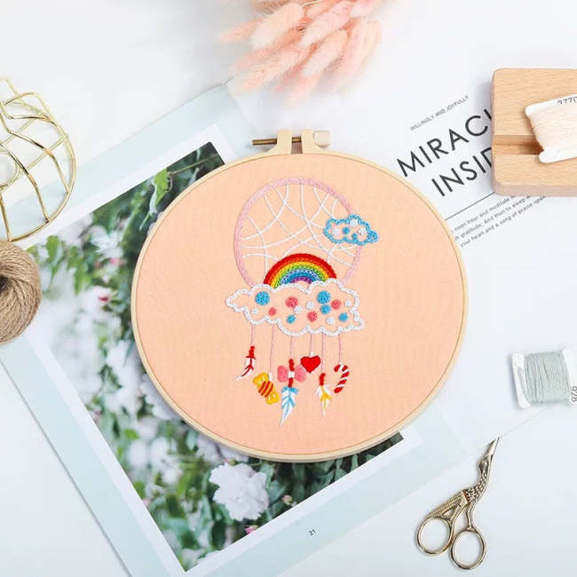 Dream Catcher DIY Hand Embroidery Kit 20cm