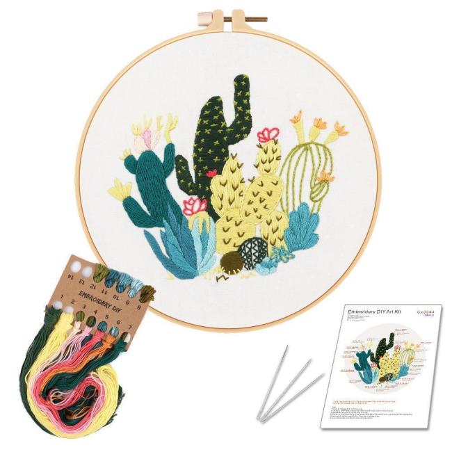 Llama & Cactus  Hand Embroidery Kit 8”